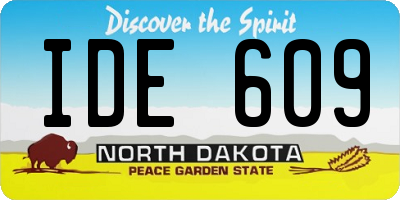 ND license plate IDE609