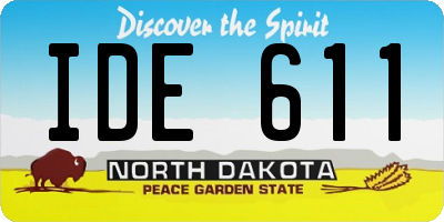 ND license plate IDE611