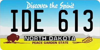 ND license plate IDE613