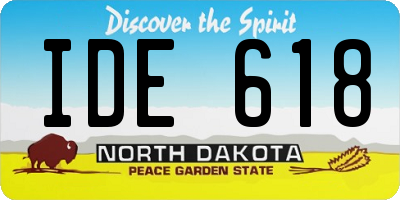 ND license plate IDE618