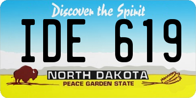 ND license plate IDE619