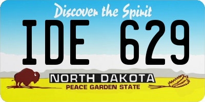 ND license plate IDE629