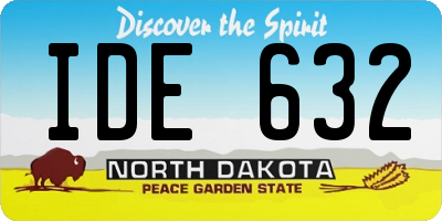 ND license plate IDE632