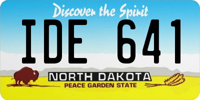 ND license plate IDE641