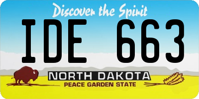ND license plate IDE663