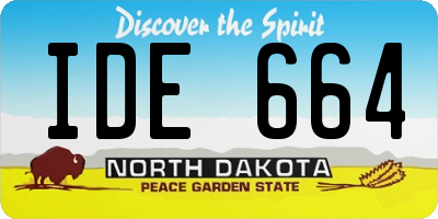 ND license plate IDE664