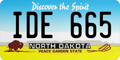 ND license plate IDE665