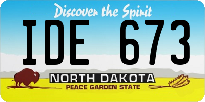 ND license plate IDE673