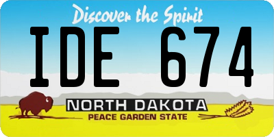ND license plate IDE674