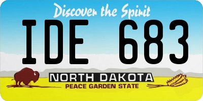 ND license plate IDE683