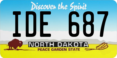 ND license plate IDE687