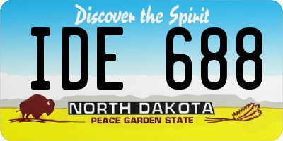 ND license plate IDE688