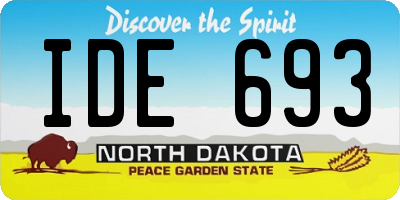 ND license plate IDE693