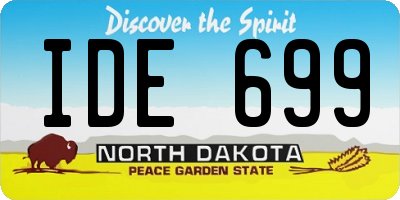 ND license plate IDE699
