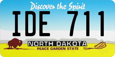 ND license plate IDE711