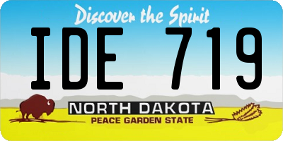 ND license plate IDE719