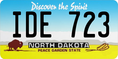 ND license plate IDE723
