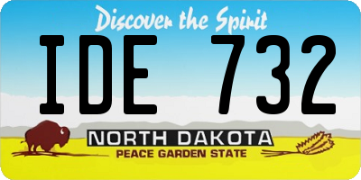ND license plate IDE732