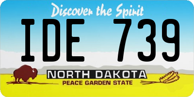 ND license plate IDE739