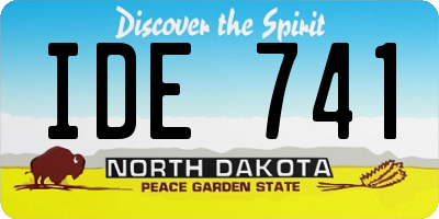 ND license plate IDE741