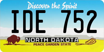 ND license plate IDE752