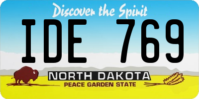 ND license plate IDE769