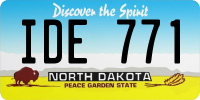 ND license plate IDE771