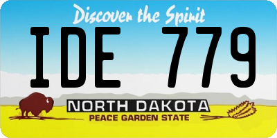 ND license plate IDE779