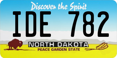 ND license plate IDE782