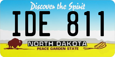 ND license plate IDE811