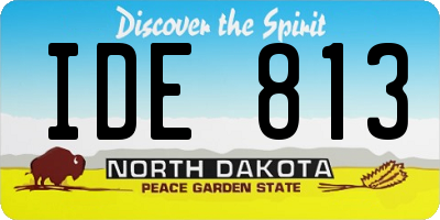 ND license plate IDE813