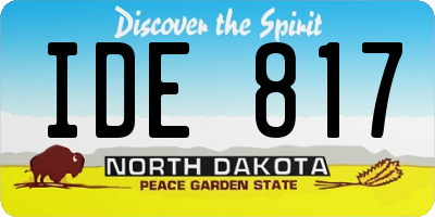 ND license plate IDE817