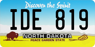 ND license plate IDE819