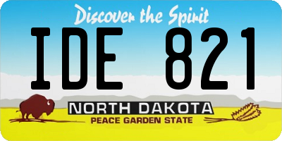 ND license plate IDE821