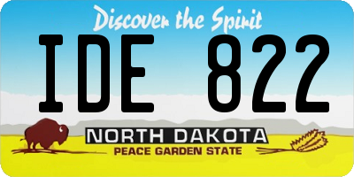 ND license plate IDE822