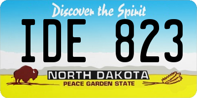 ND license plate IDE823