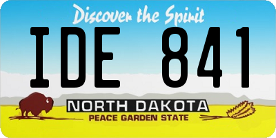 ND license plate IDE841