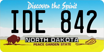 ND license plate IDE842