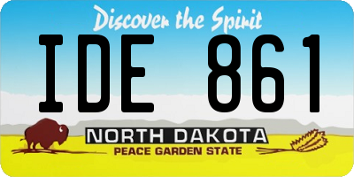 ND license plate IDE861
