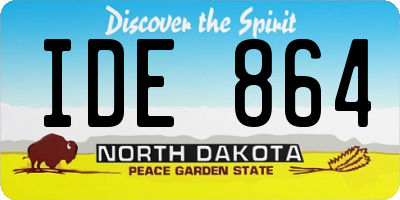 ND license plate IDE864