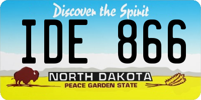 ND license plate IDE866