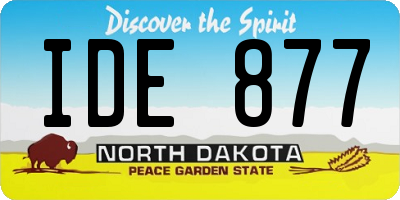 ND license plate IDE877