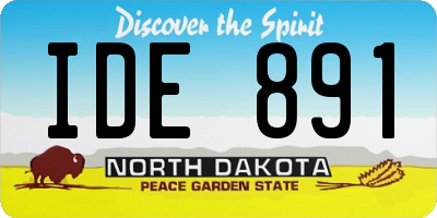 ND license plate IDE891