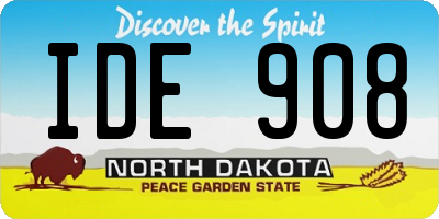 ND license plate IDE908
