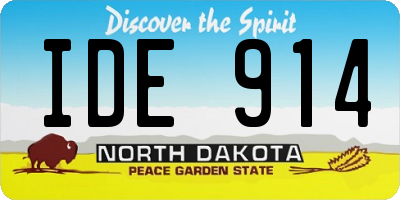 ND license plate IDE914