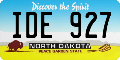 ND license plate IDE927