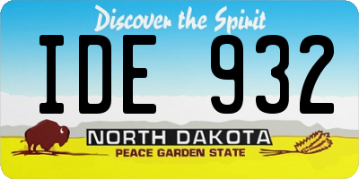 ND license plate IDE932
