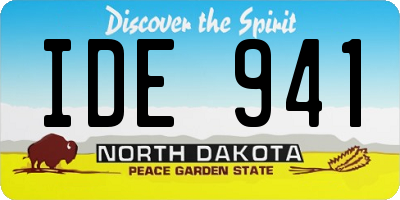 ND license plate IDE941