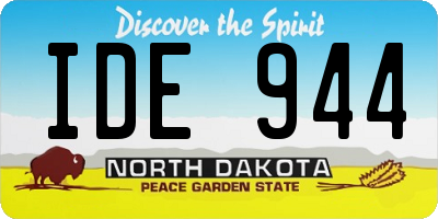 ND license plate IDE944