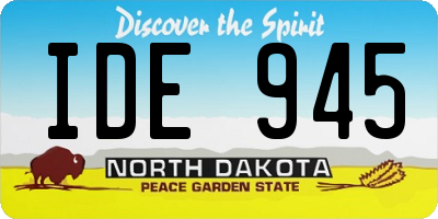 ND license plate IDE945